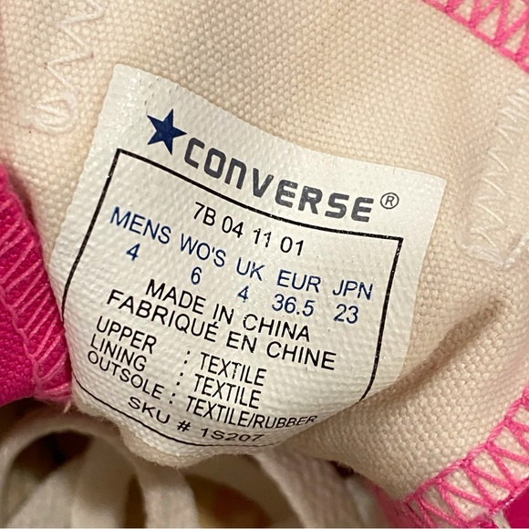 Converse All Star Chuck Taylor low top lace up neon pink canvas sneakers shoes - Picture 8 of 11